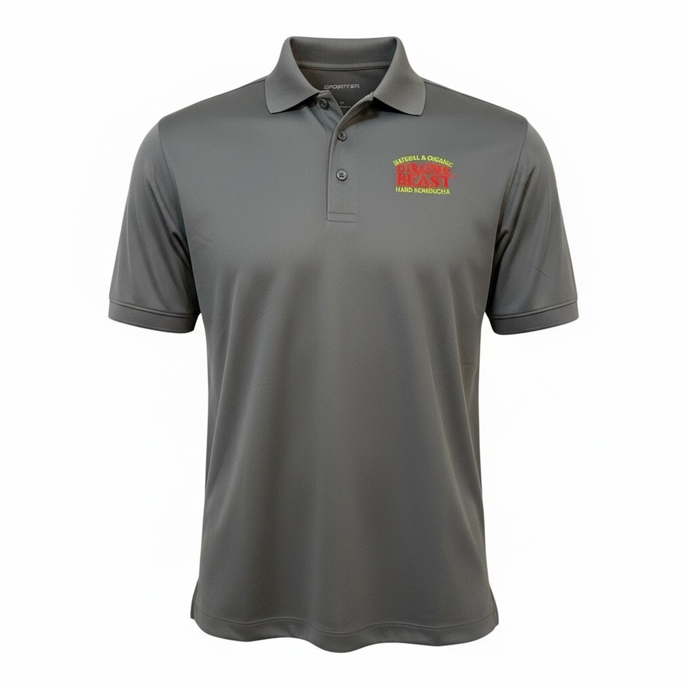 Sport-Tek Sierra Nevada Strange Beast Hard Kombucha Polo Shirt Gray Men’s M NWT